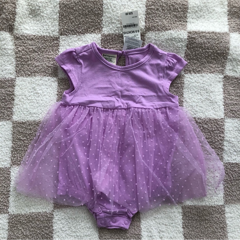 BOGO 🎊 First Impressions Purple Tulle Overlay Dress